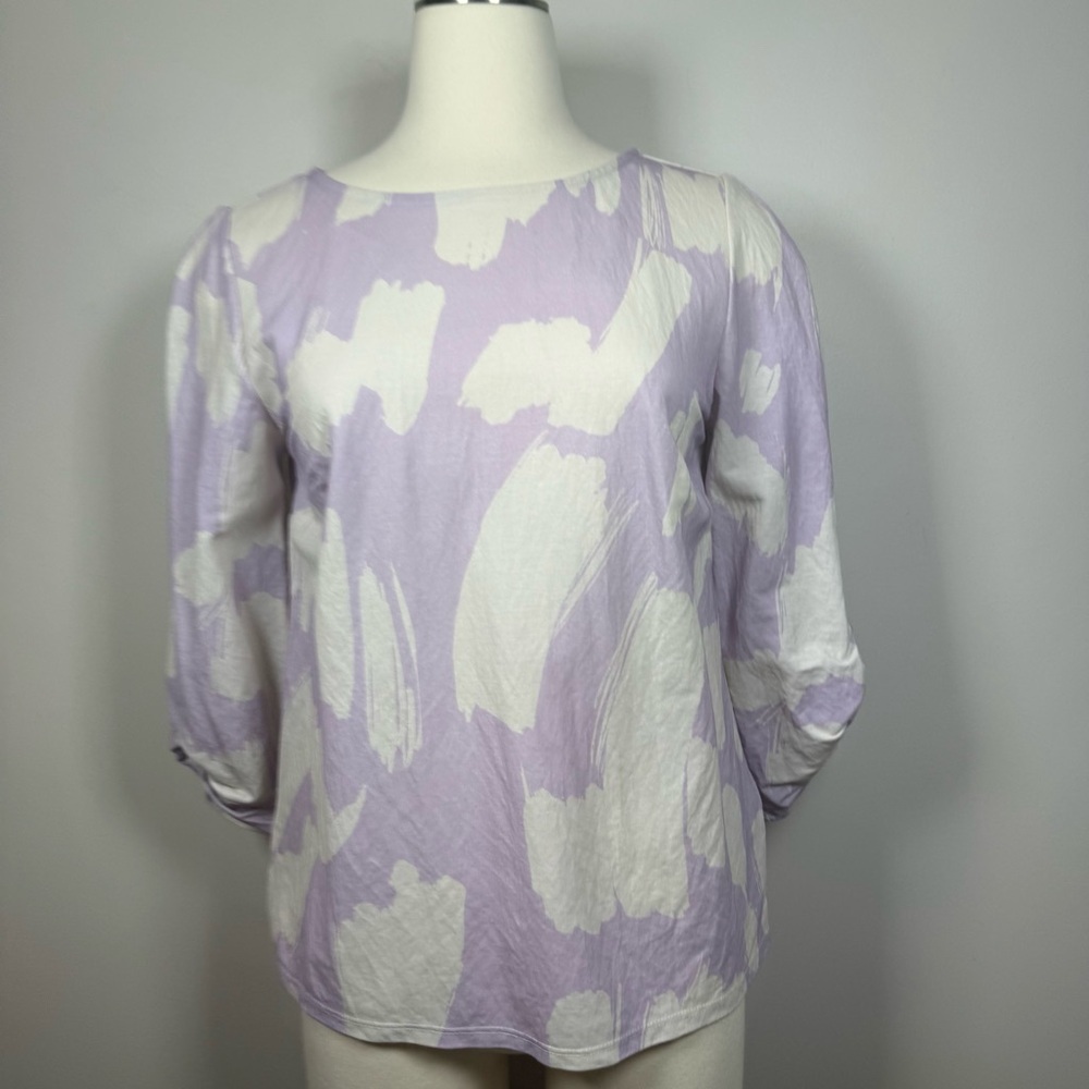 Phase Eight  Lavender and White Women's Blouse UK 10